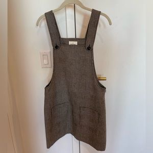 Sezane Black and White Gingham Wool Jumper Dress, Size 38